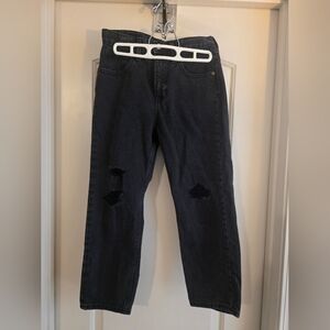 Girls Distressed Old Navy Black Jeans Sz 10